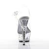 Pleaser - STARDUST608 Sandale à bride à la cheville, Pole dance chaussures - Chaussures de pole dance - Blanc/Couleur argent Product image